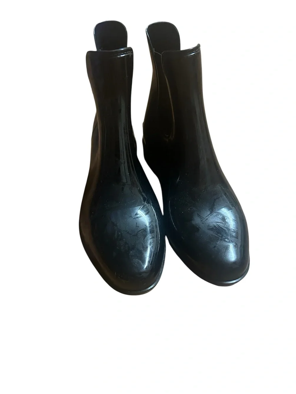 Lauren Ralph Black Chelsea Rain Ankle Boots